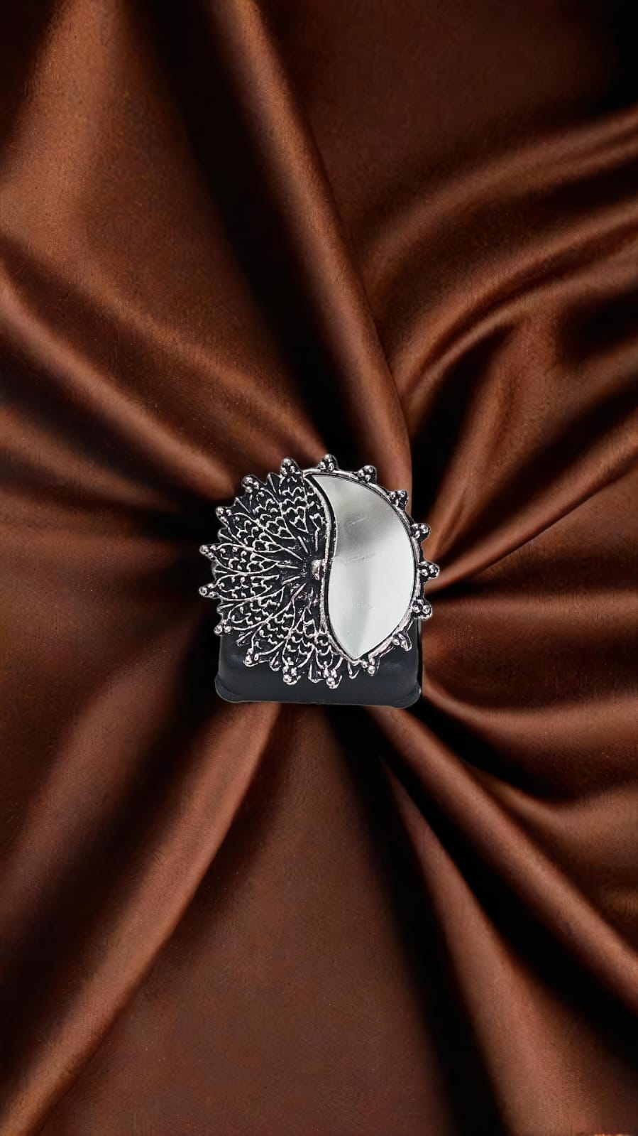 OXIDIZED ADJUSTABLE RING