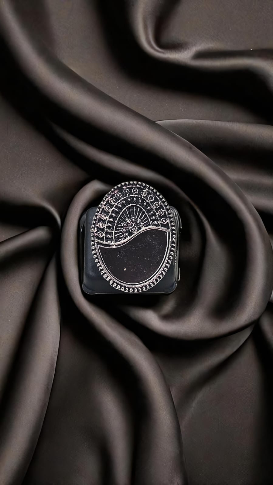 OXIDIZED ADJUSTABLE RING