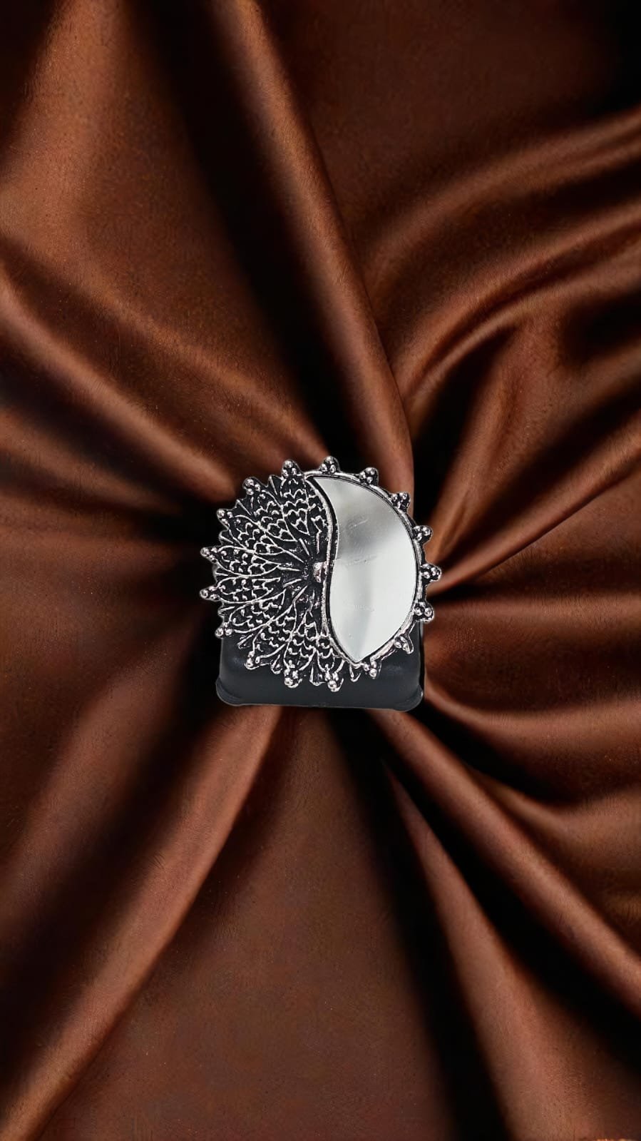 OXIDIZED ADJUSTABLE RING