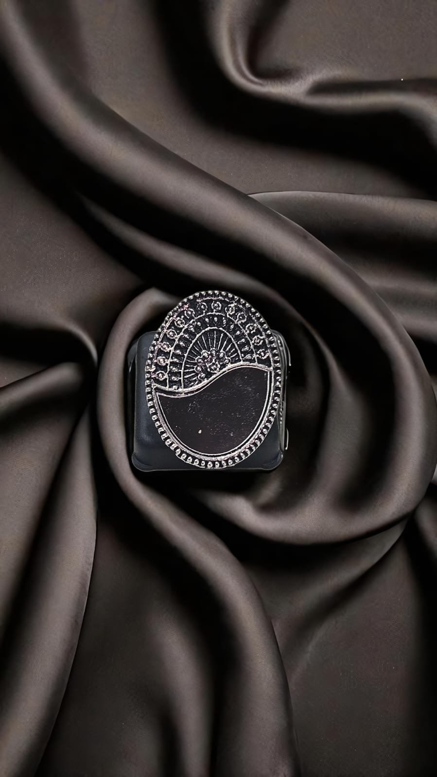 OXIDIZED ADJUSTABLE RING